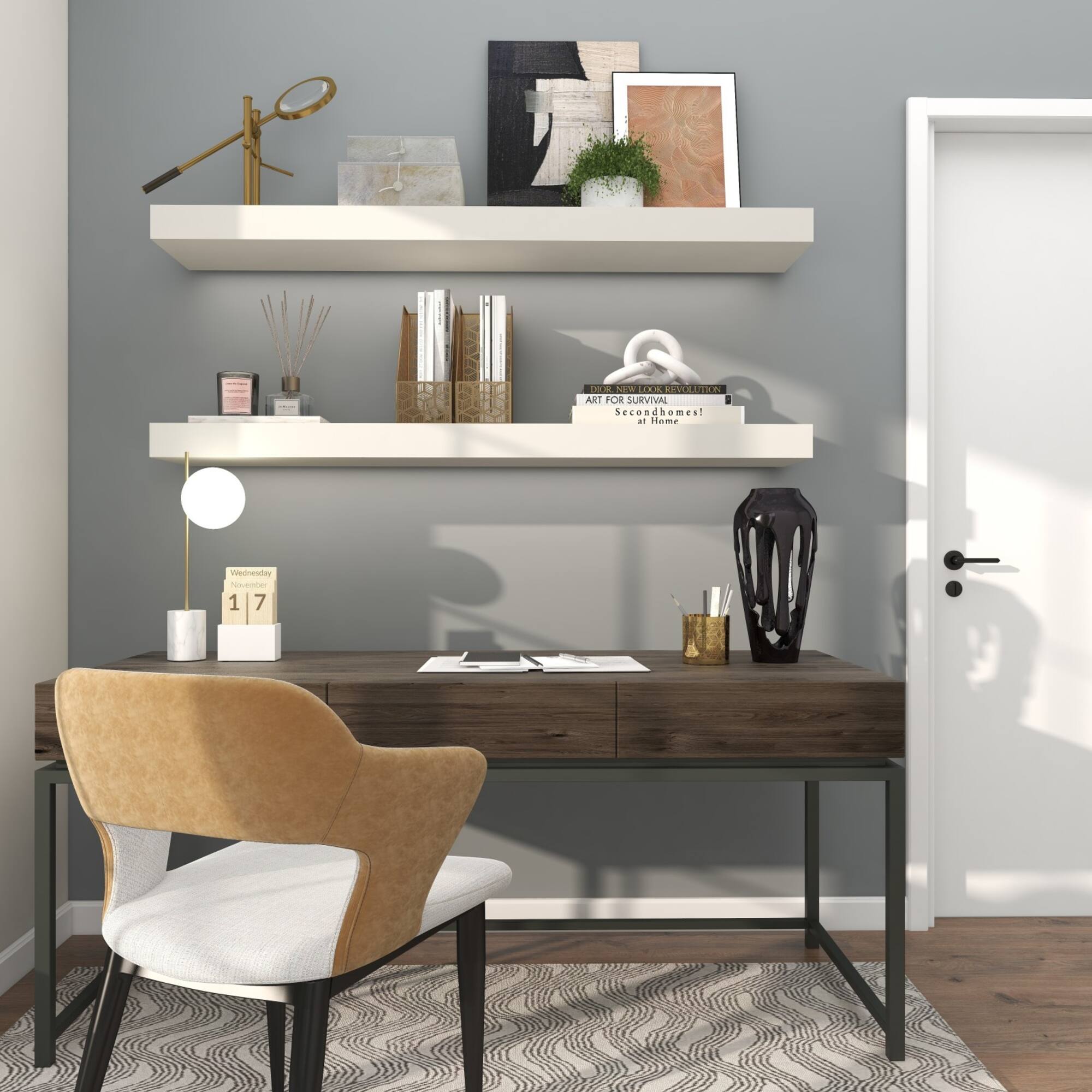 15" Black Aluminum Drip Vase with Melting Designed Body